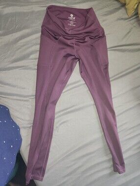 Legend High-Waist Purple Leggings with Side Pockets